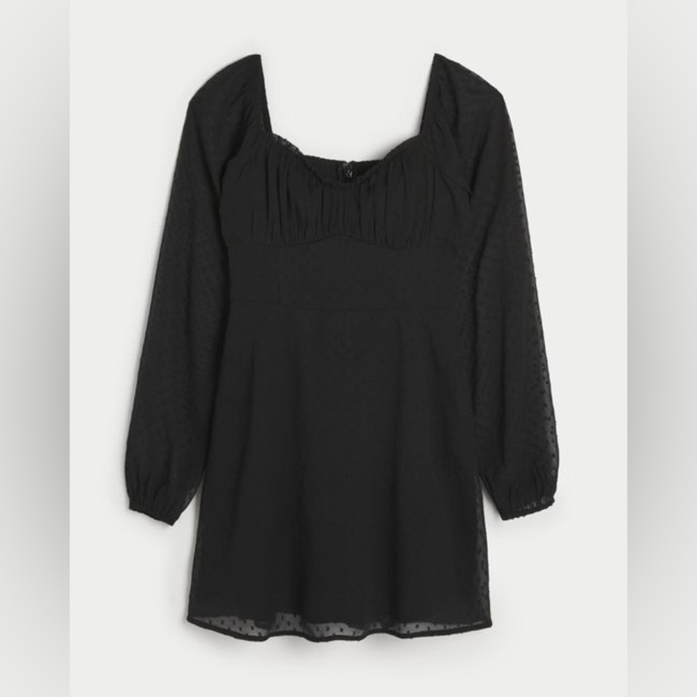 Hollister Black Long-Sleeve Mini Dress